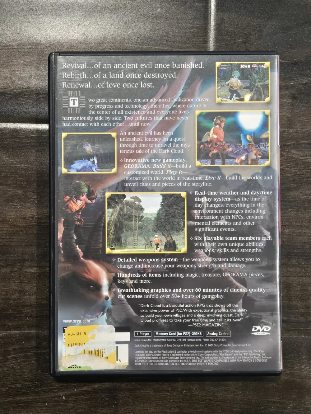 Dark Cloud Playstation 2 CIB Tested - Picture 2 of 4